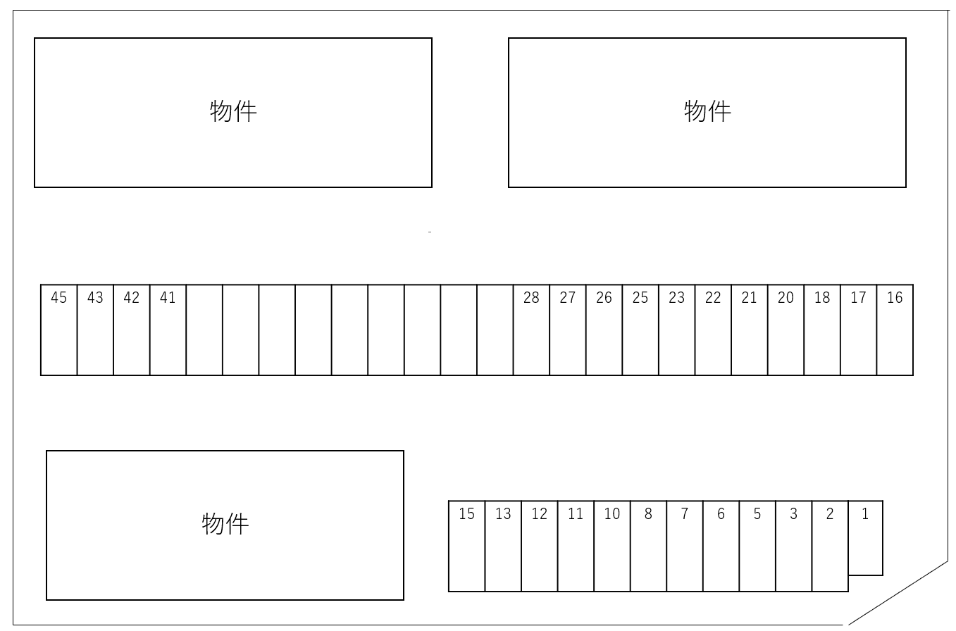 青空ハイツ　Ａの駐車配置図