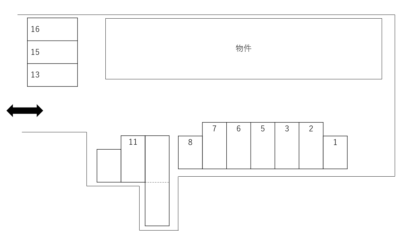 Ｆａｌｉａｔｅ　Ａの駐車配置図