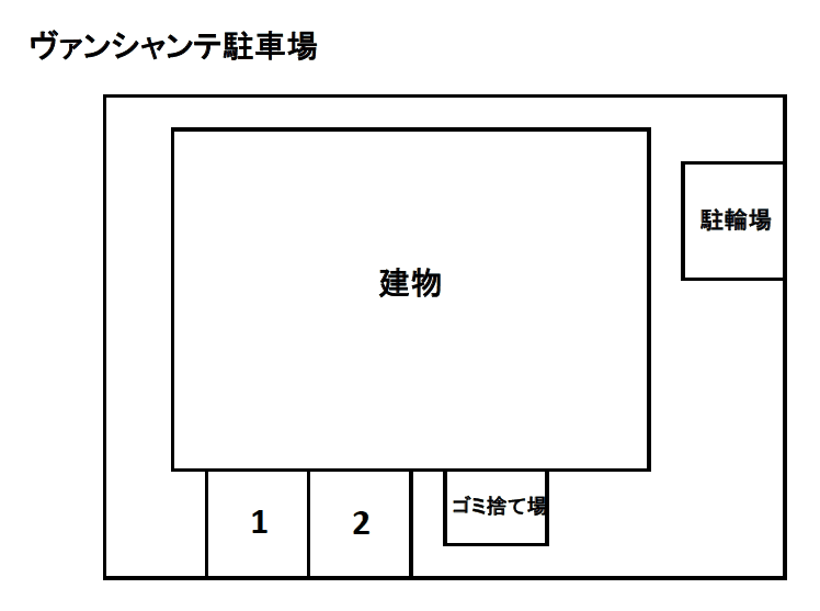 ヴァン　シャンテ駐車場の駐車配置図