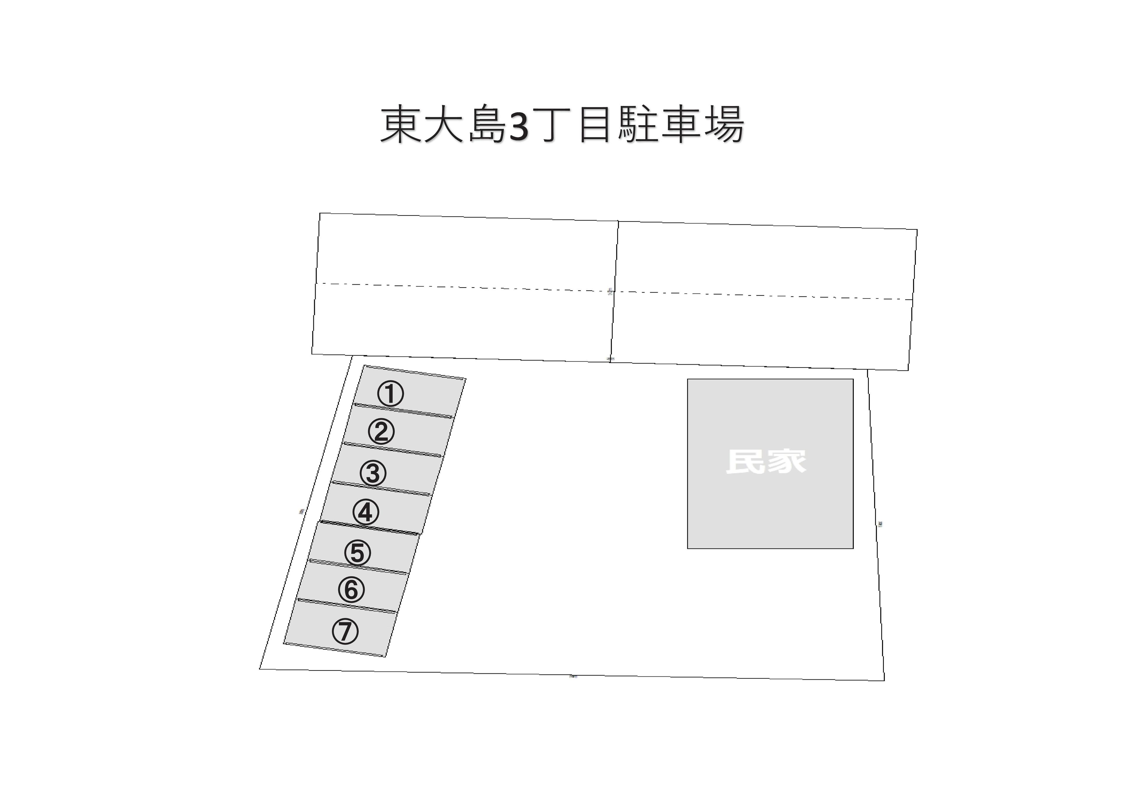 東大島三丁目駐車場の駐車配置図