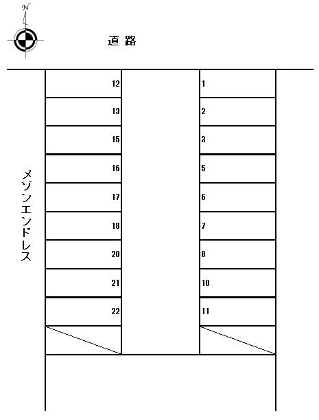 光陽パーキングの駐車配置図