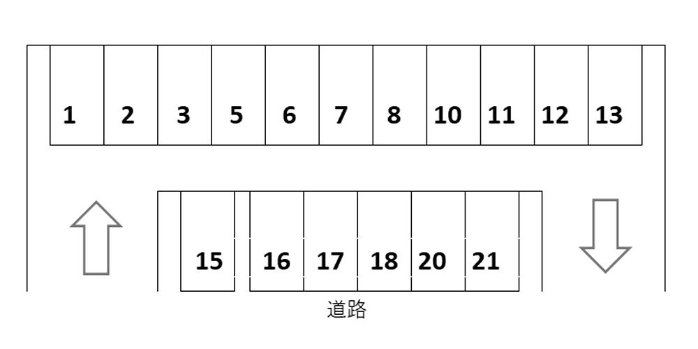 さの駐車場の駐車配置図