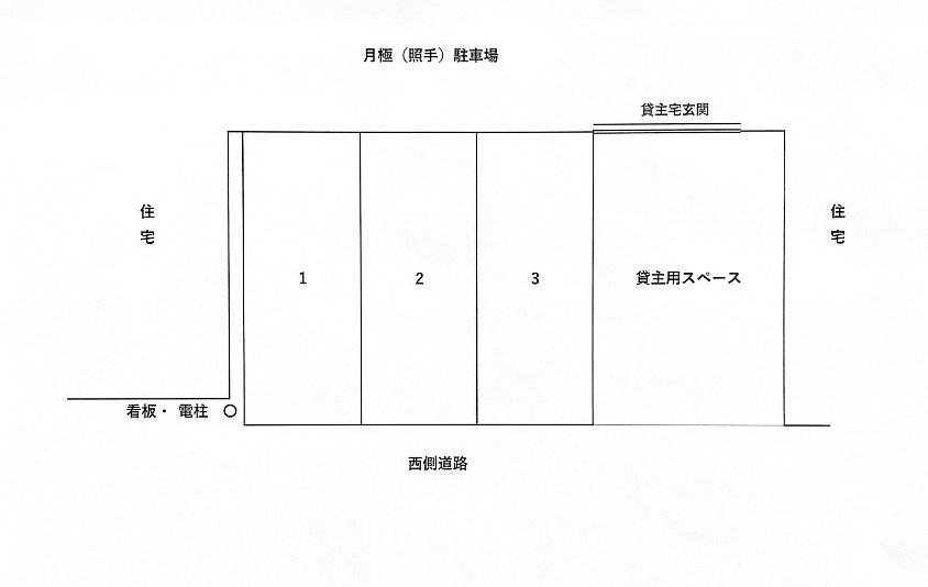 月極つくも駐車場の駐車配置図