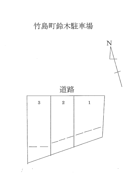 竹島鈴木駐車場の駐車配置図