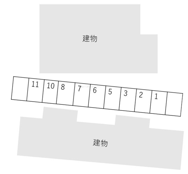 三和アパートの駐車配置図