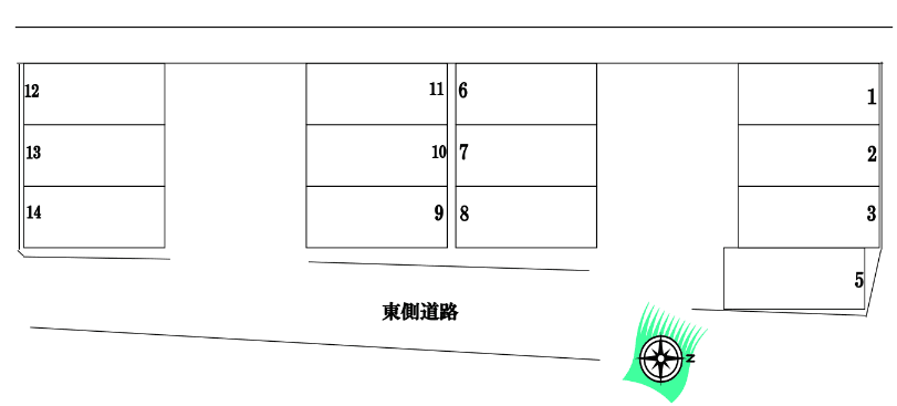 ナミキ第7駐車場の駐車配置図