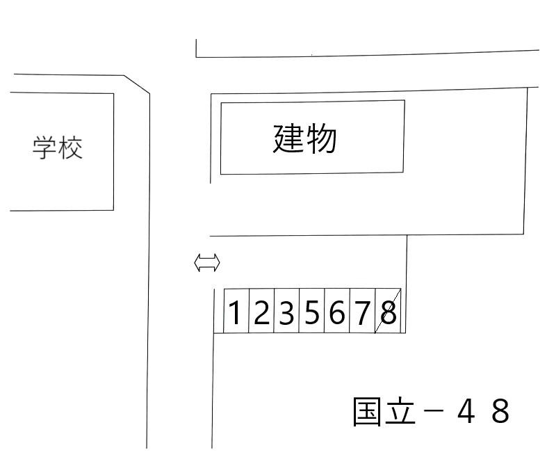 JA国立－４８の駐車配置図