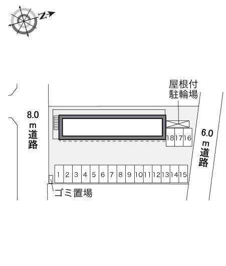 サンフラワー芳田(34537)の駐車配置図