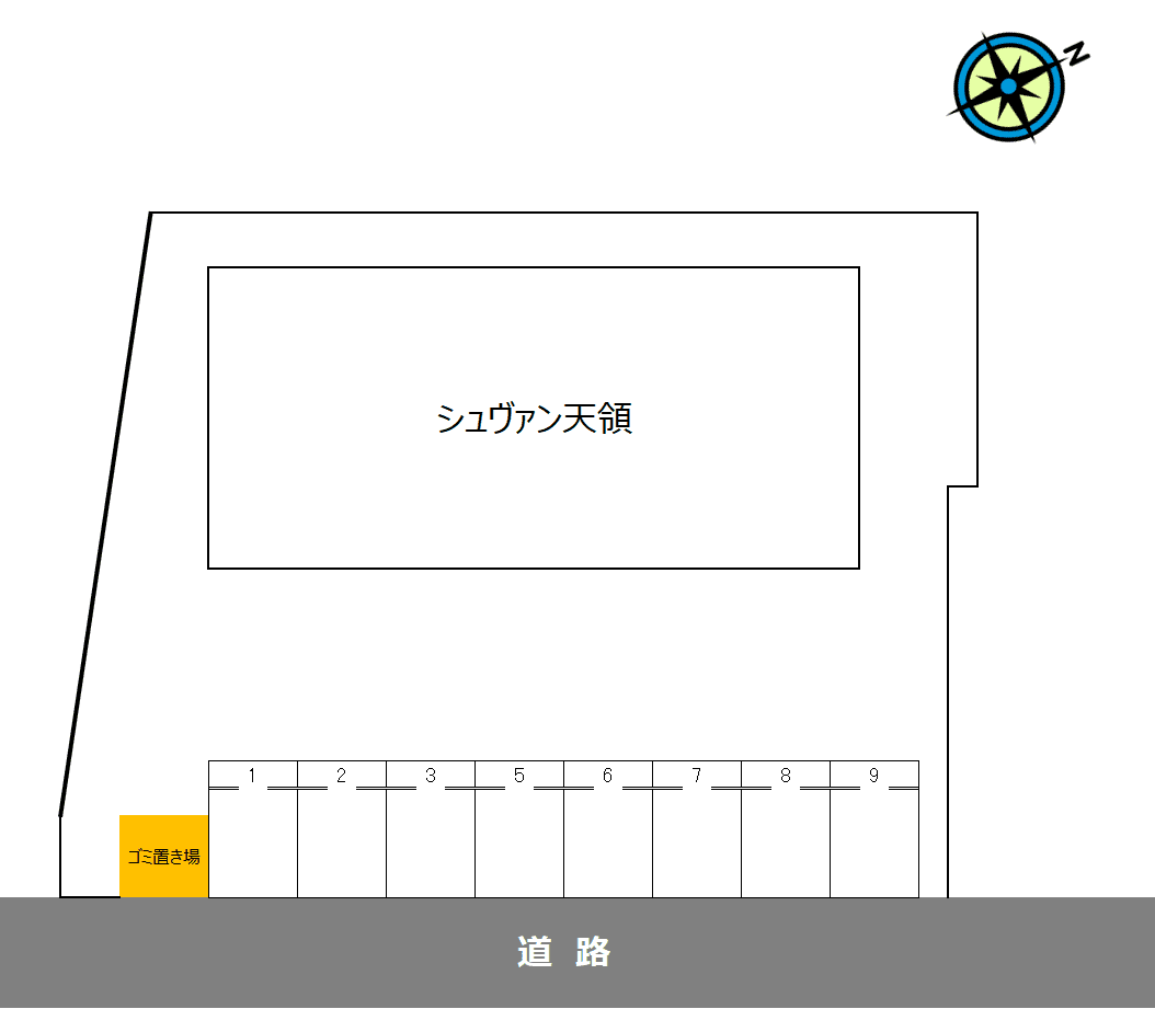 シュヴァン天領の駐車配置図