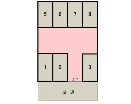 大野台第２駐車場の駐車配置図