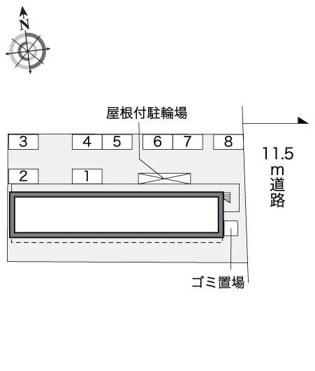ハイツ流山(32148)の駐車配置図