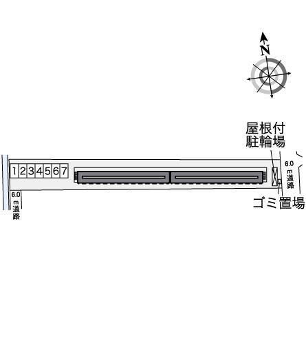 ＮＫサウスキャッスル(35850)の駐車配置図