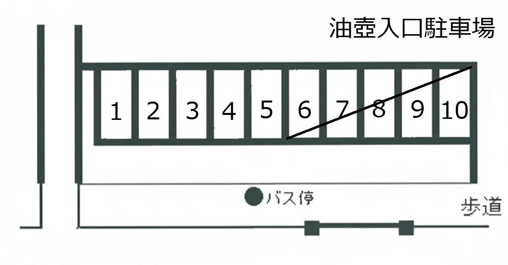 油壺入口駐車場の駐車配置図