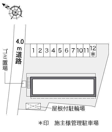 八幡大谷(37608)　敷地外駐車場の駐車配置図