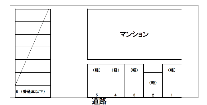 A-106 曲金7丁目第2髙田貸駐車場の駐車配置図