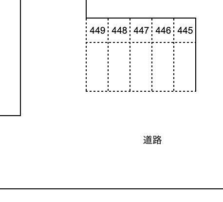 緑ケ丘4丁目駐車場の駐車配置図