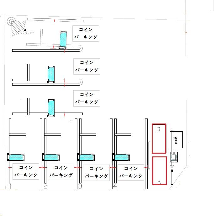 アメニティーパーク深見西駐輪場の駐車配置図