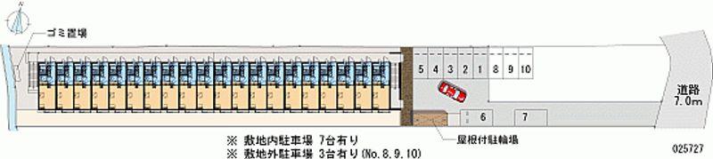 花(25727)　敷地外駐車場の駐車配置図