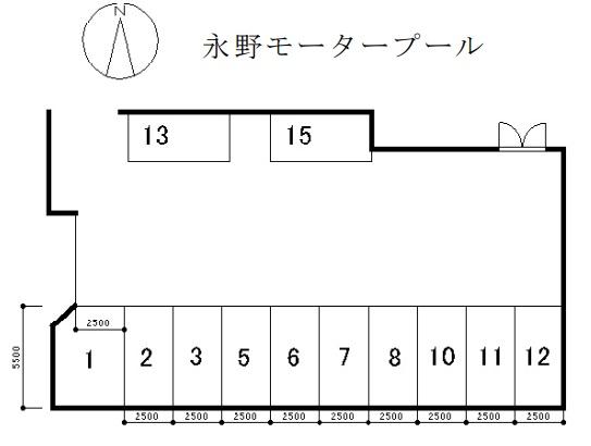 永野モータープールの駐車配置図