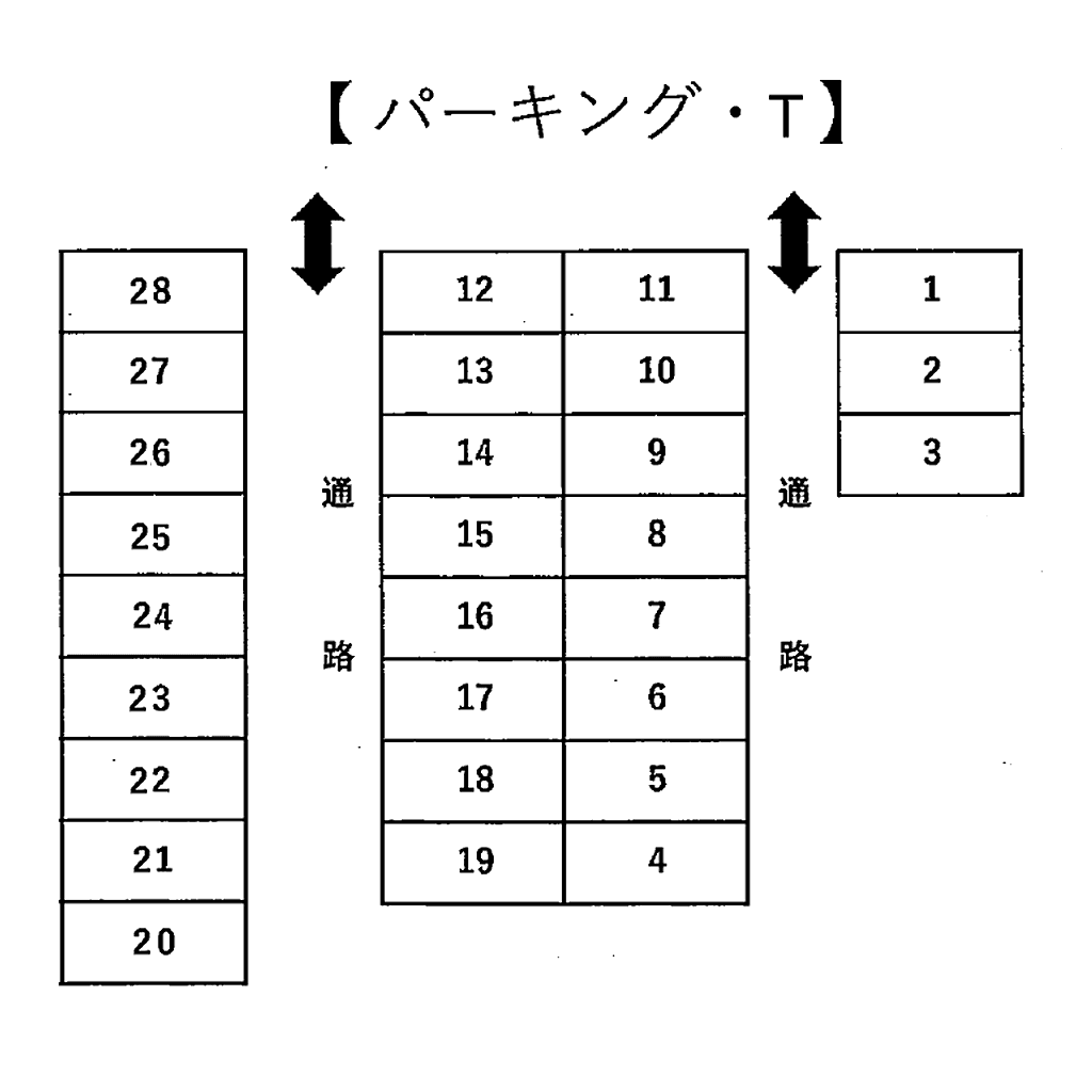 パーキング・Tの駐車配置図
