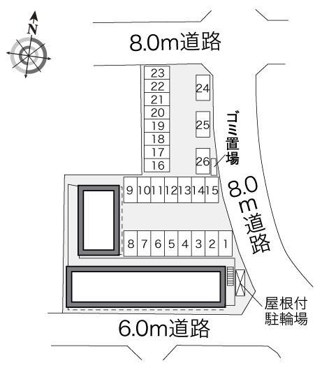 白鳥(33162)の駐車配置図