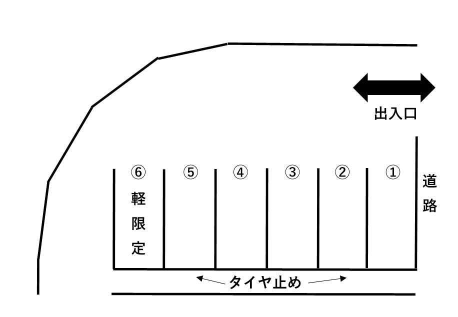 花城駐車場第2の駐車配置図