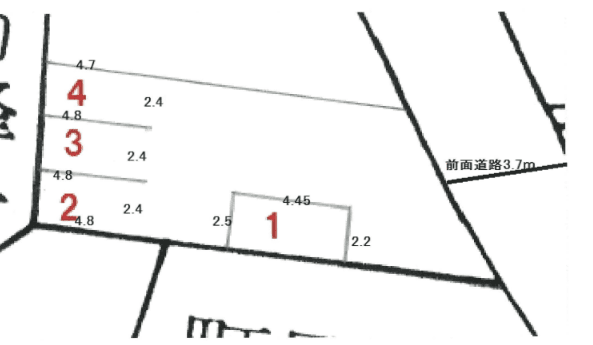 鈴木パーキングの駐車配置図