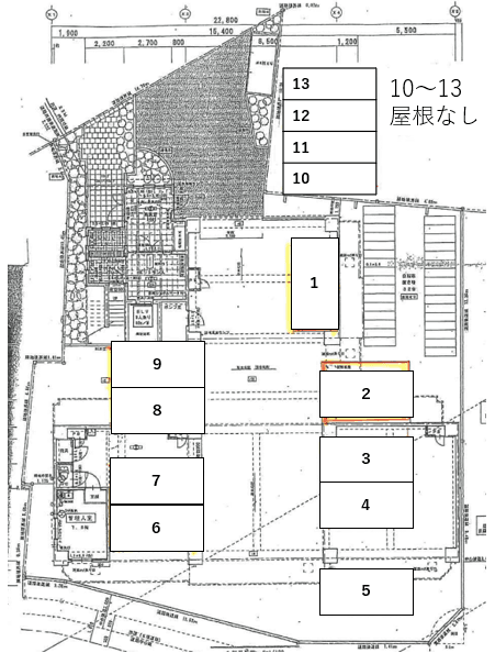 フローライト上新庄駅前の駐車配置図