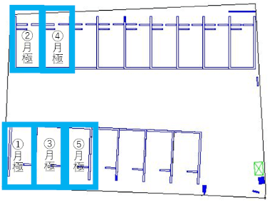 赤池駅前第２の駐車配置図