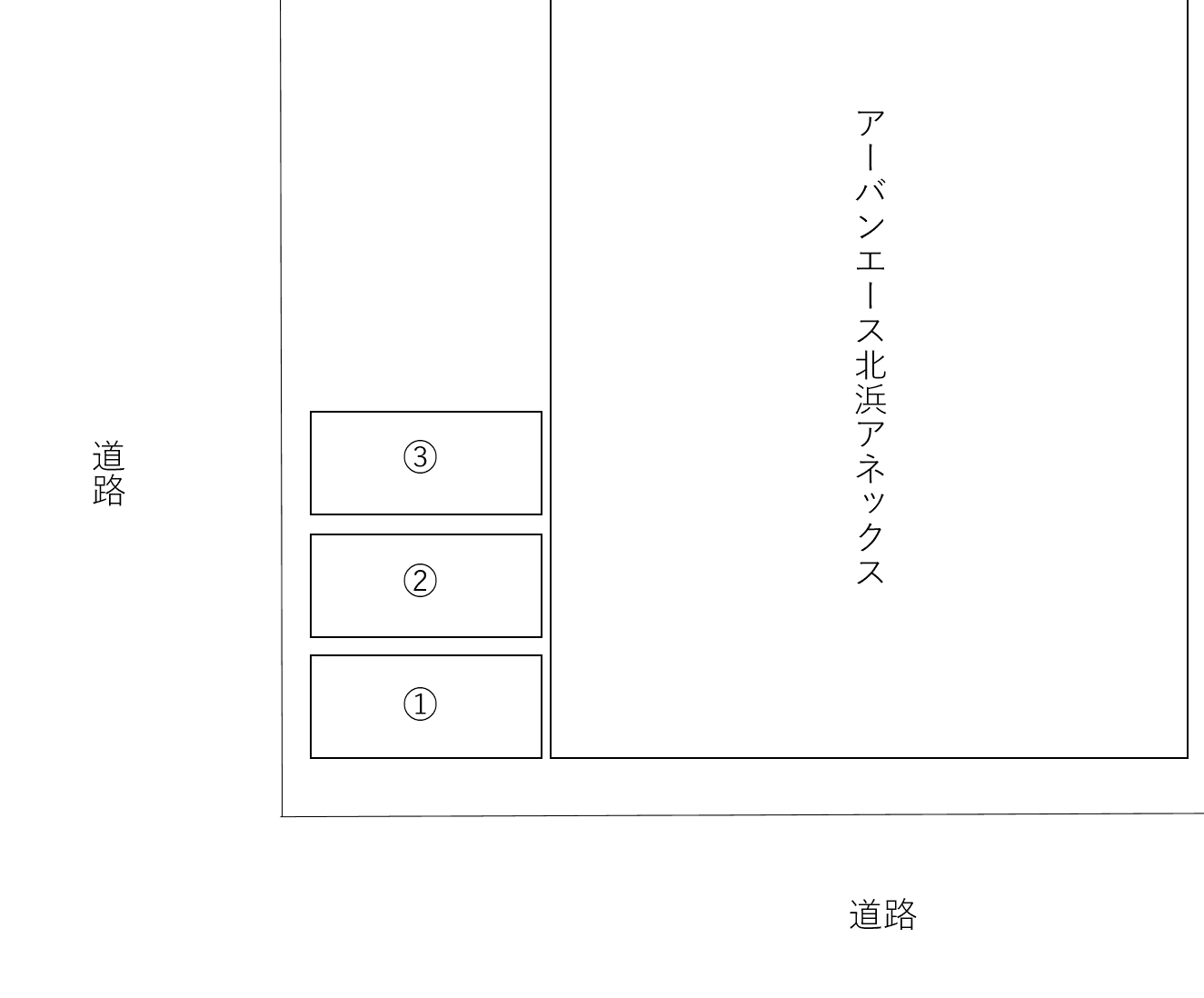 ＡＰパークアーバンエース北浜の駐車配置図