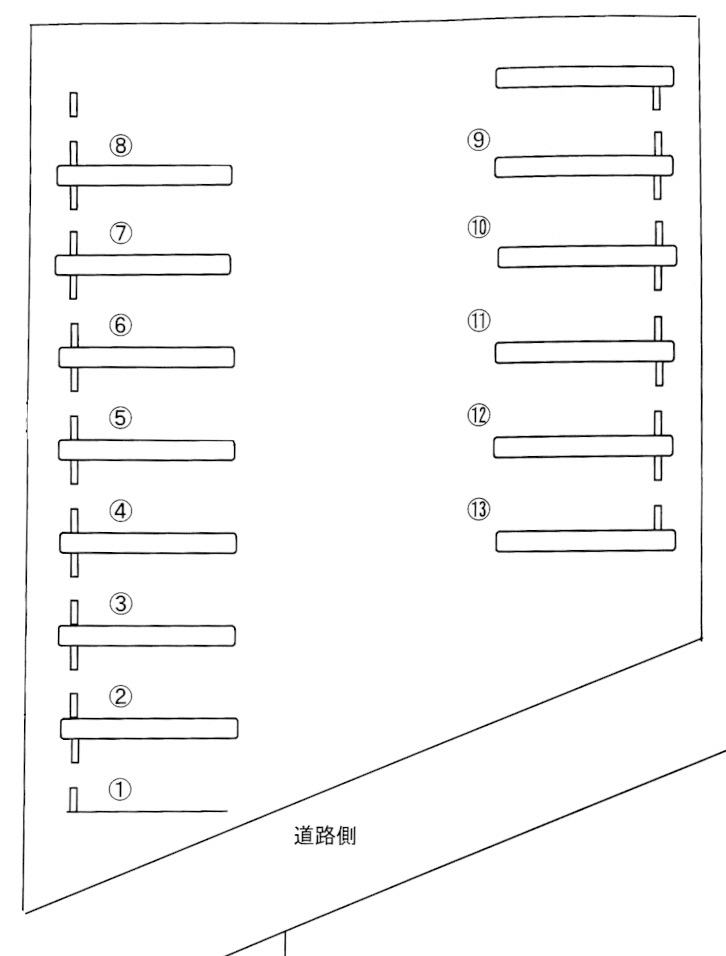 MY清水町第１駐車場の駐車配置図