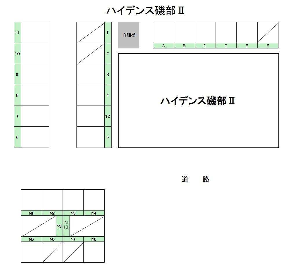 ハイデンス磯部Ⅱの駐車配置図