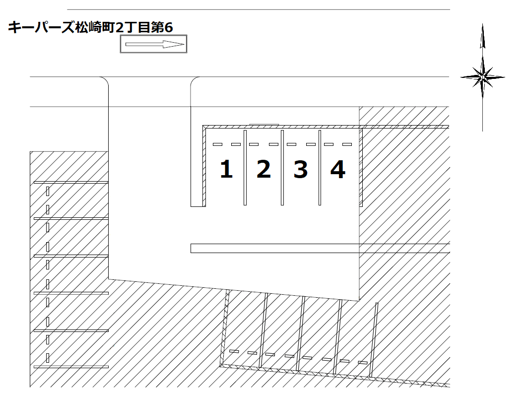 松崎町２丁目第６の駐車配置図