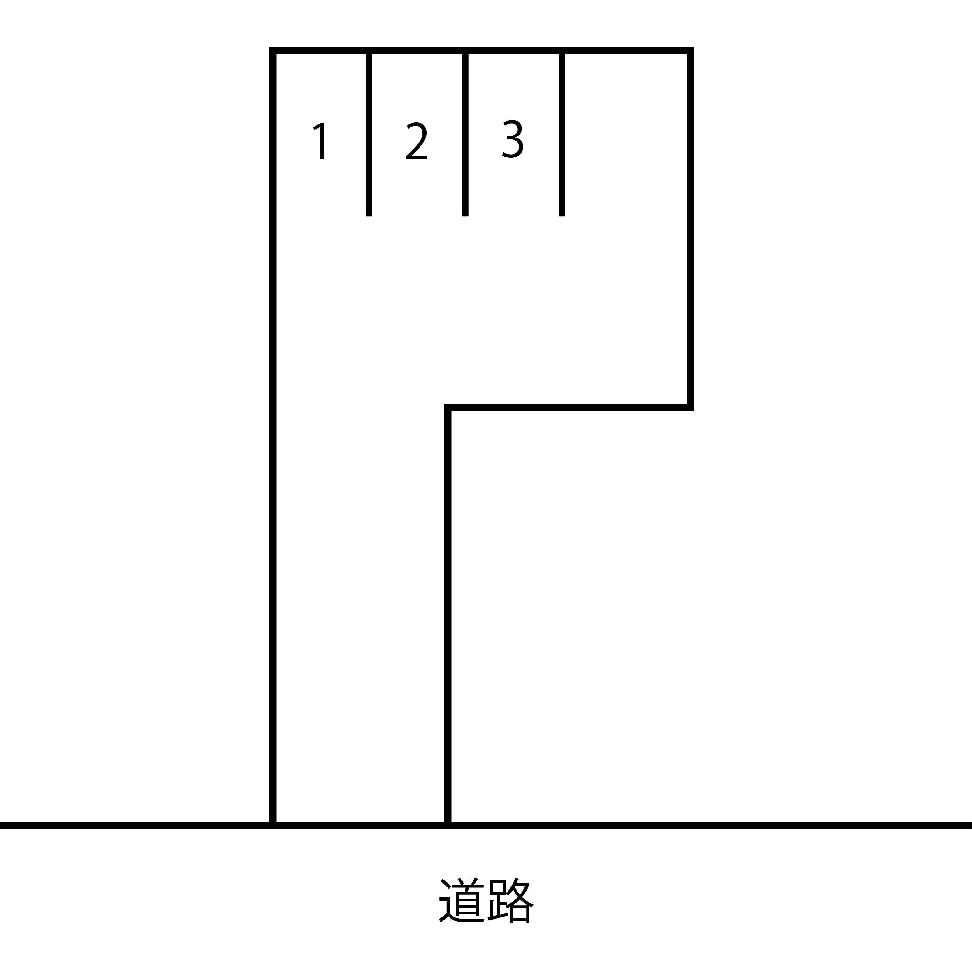 PD山崎2丁目駐車場の駐車配置図