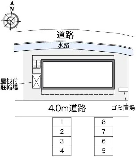 ＬＡ　ＣＡＳＡⅡ(37997)　敷地外駐車場の駐車配置図