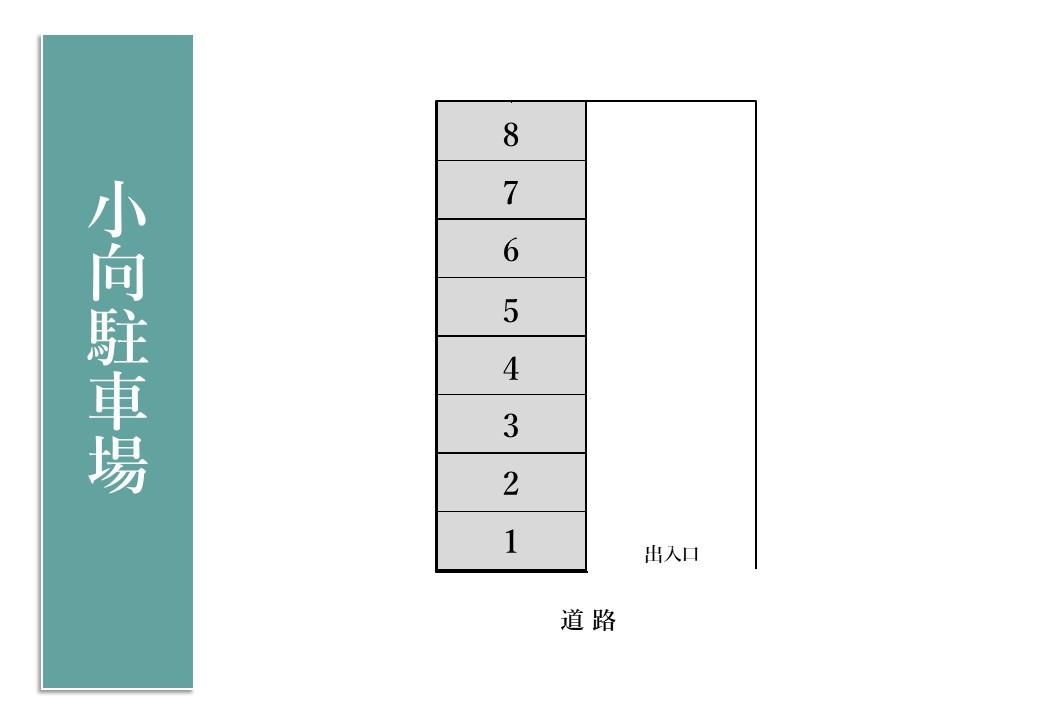 小向駐車場の駐車配置図
