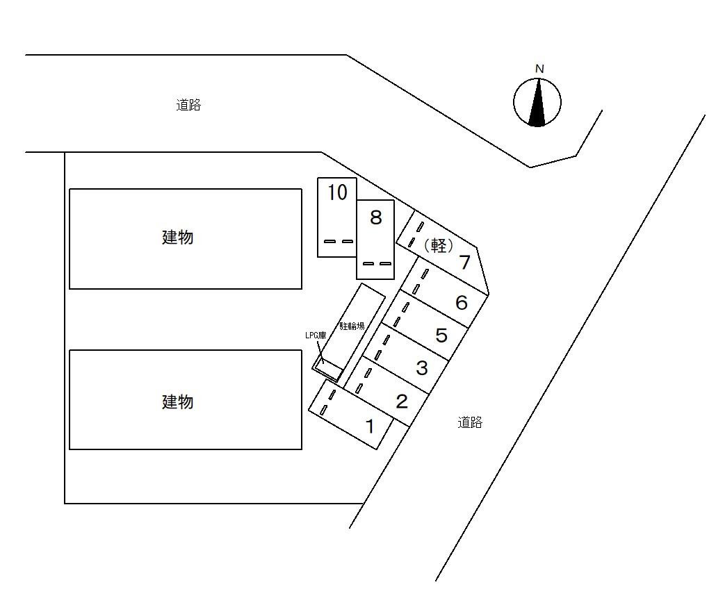 83072DUPLEX MIZUNO Aの駐車配置図