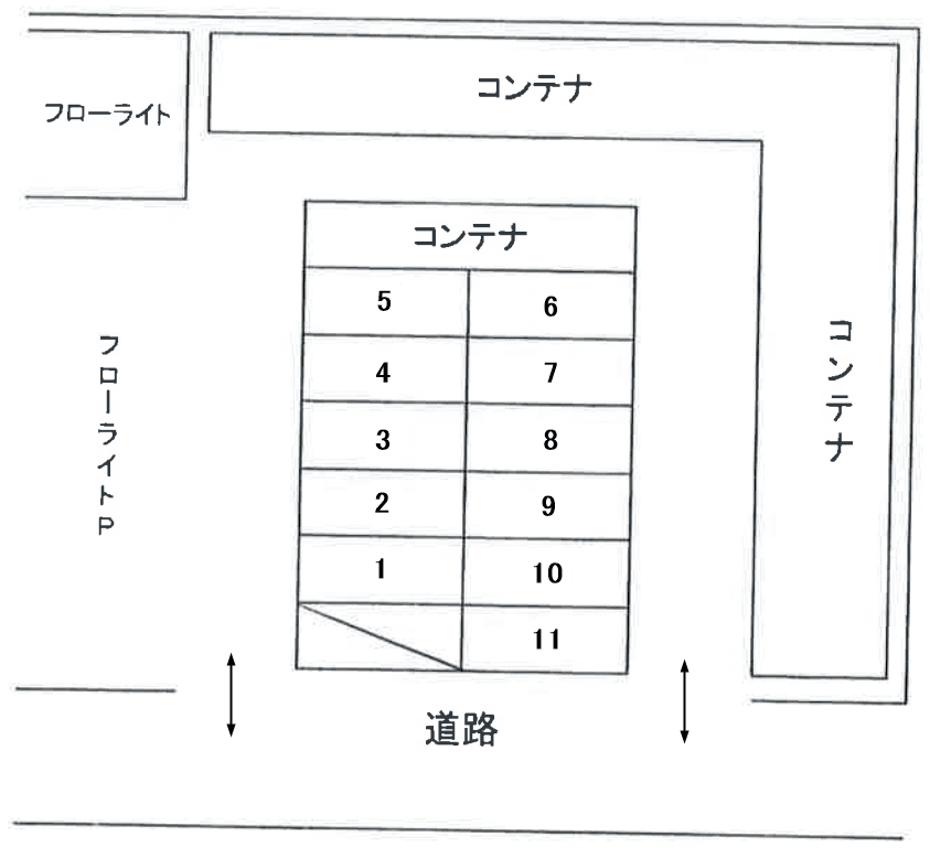 ハローコンテナ根岸台No.2の駐車配置図