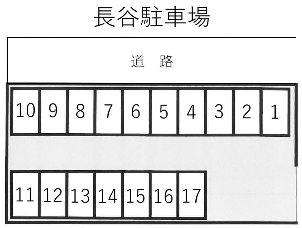 長谷駐車場の駐車配置図