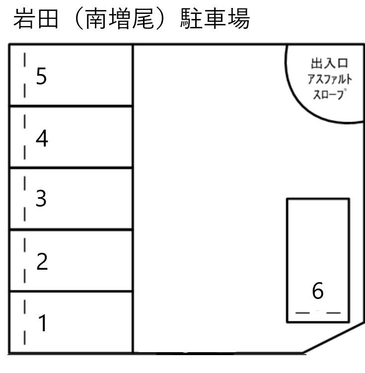 岩田（南増尾）駐車場の駐車配置図