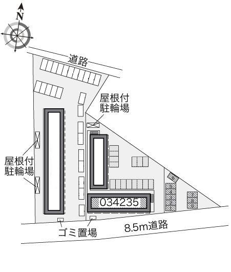 メルベーユ(34235)　敷地外駐車場の駐車配置図