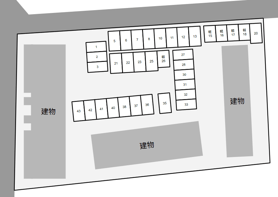 ＴＥＮＤＥＲ Ⅲの駐車配置図