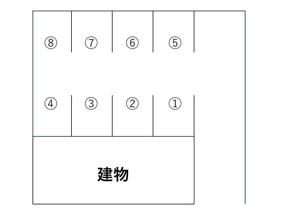 下宗岡2丁目那須工務店駐車場の駐車配置図