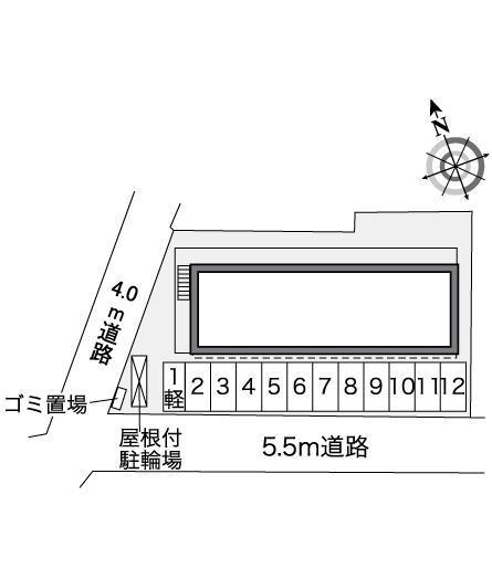 メゾン　ラフォーレ(35593)の駐車配置図