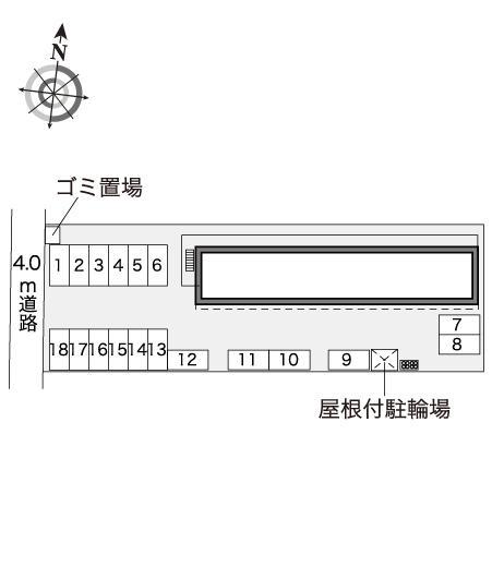 下河原(29959)の駐車配置図