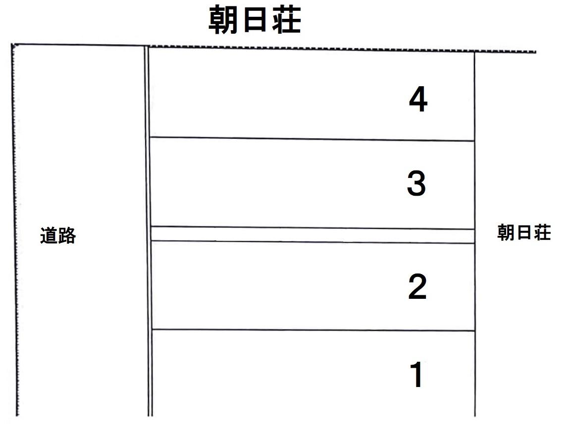 朝日荘の駐車配置図