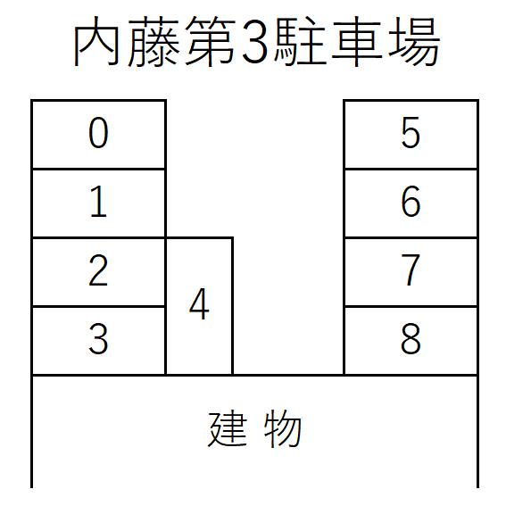 内藤第3駐車場の駐車配置図