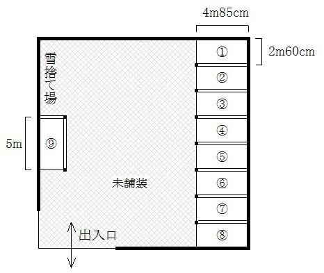 深堀町１３番駐車場の駐車配置図