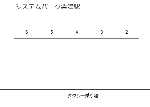 システムパーク粟津駅の駐車配置図