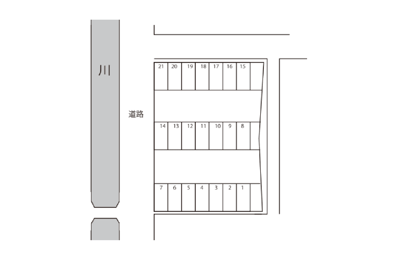 堀川駐車場の駐車配置図